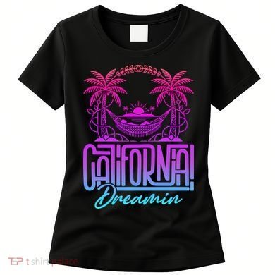 California Dreamin Colorful 1990s Retro Women's T-Shirt