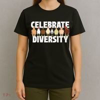 Celebrate Diversity Chicken Lover Farmyard Animal Lover T-Shirt thumb 4