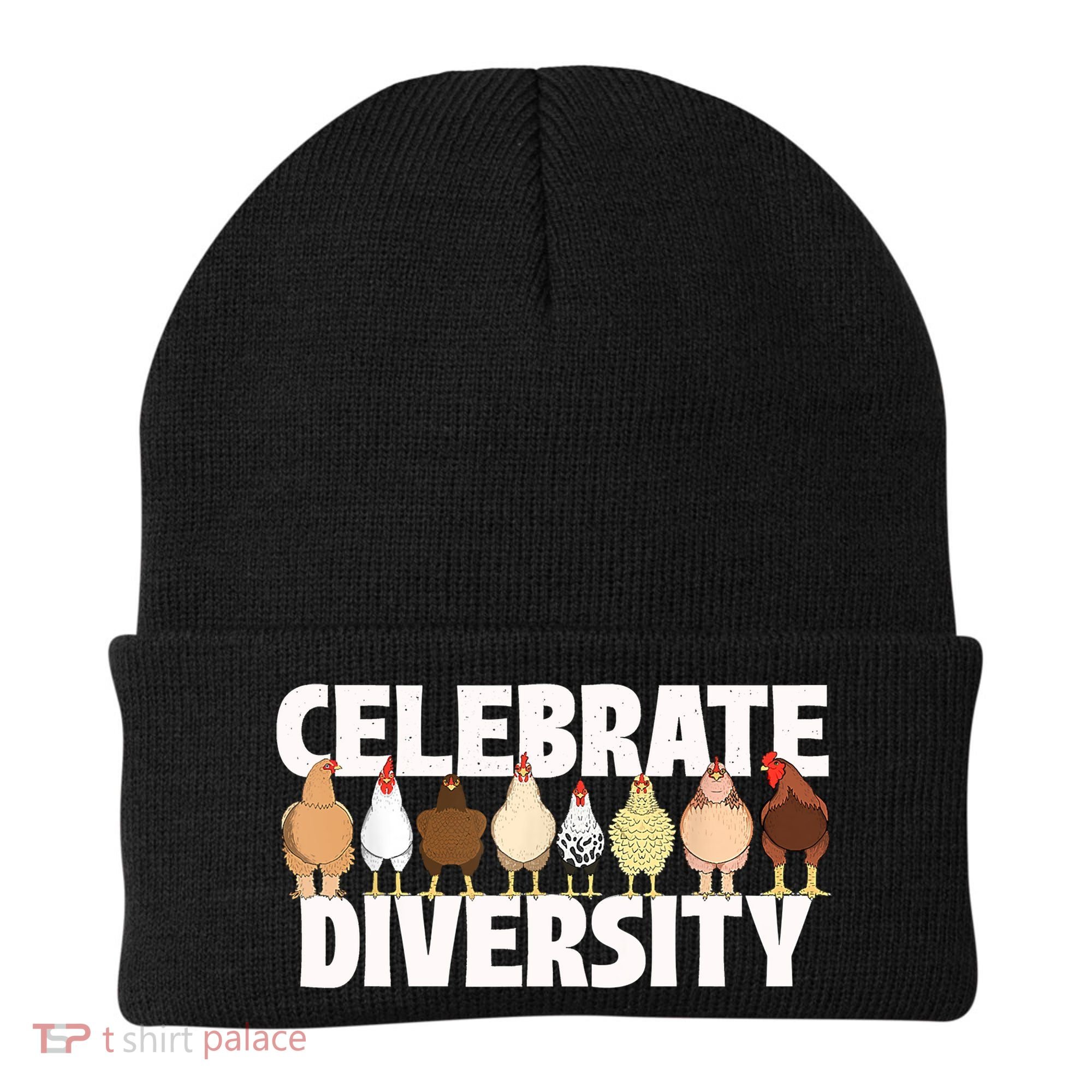 Celebrate Diversity Chicken Lover Farmyard Animal Lover Beanie
