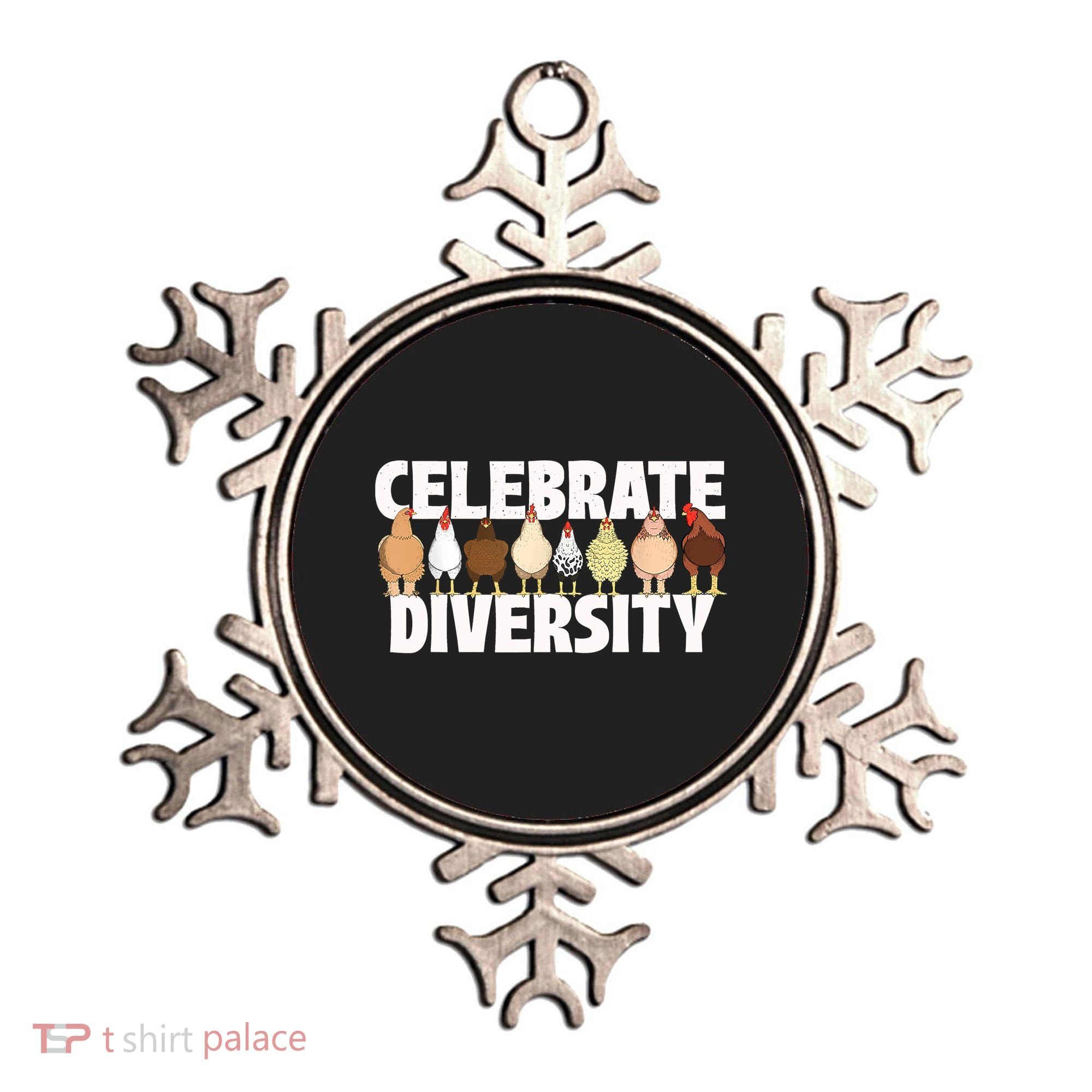 Celebrate Diversity Chicken Lover Farmyard Animal Lover Ornament