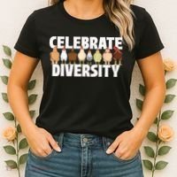 Celebrate Diversity Chicken Lover Farmyard Animal Lover Women's T-Shirt thumb 2