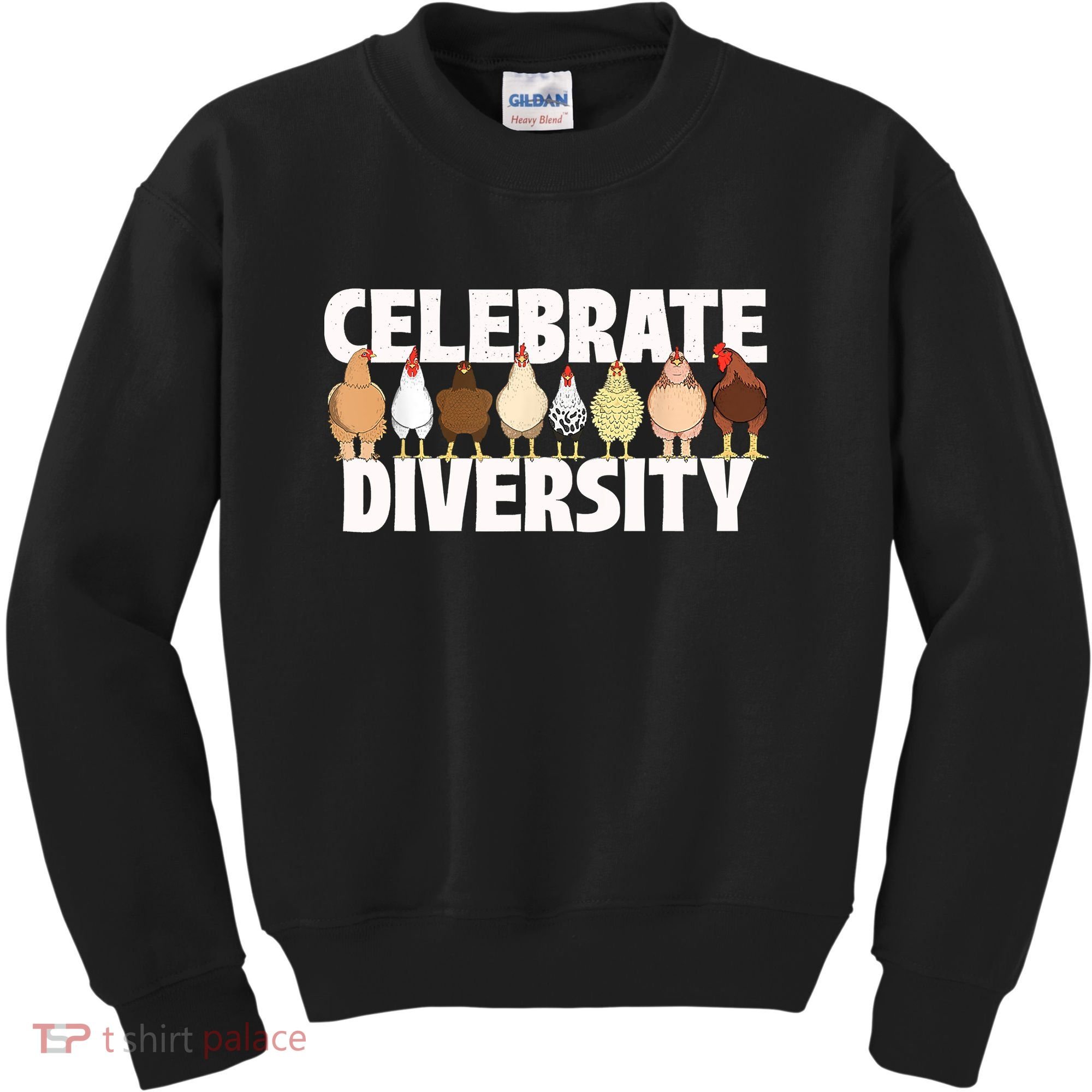 Celebrate Diversity Chicken Lover Farmyard Animal Lover Kids Sweatshirt