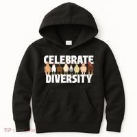Celebrate Diversity Chicken Lover Farmyard Animal Lover Kids Hoodie thumb 0