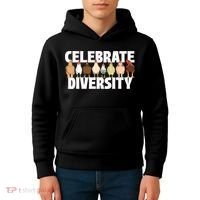 Celebrate Diversity Chicken Lover Farmyard Animal Lover Kids Hoodie thumb 4