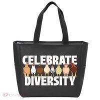 Celebrate Diversity Chicken Lover Farmyard Animal Lover Tote Bag thumb 0