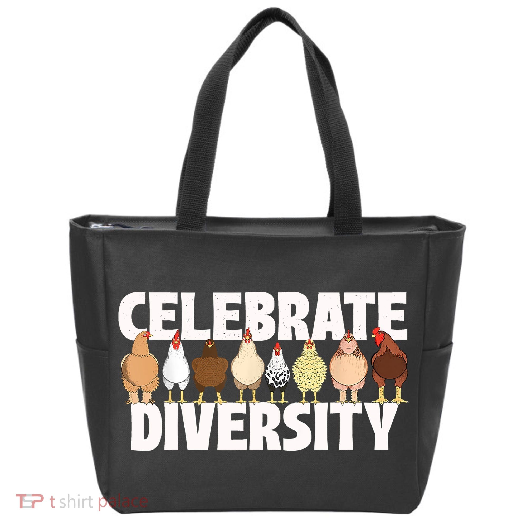 Celebrate Diversity Chicken Lover Farmyard Animal Lover Tote Bag