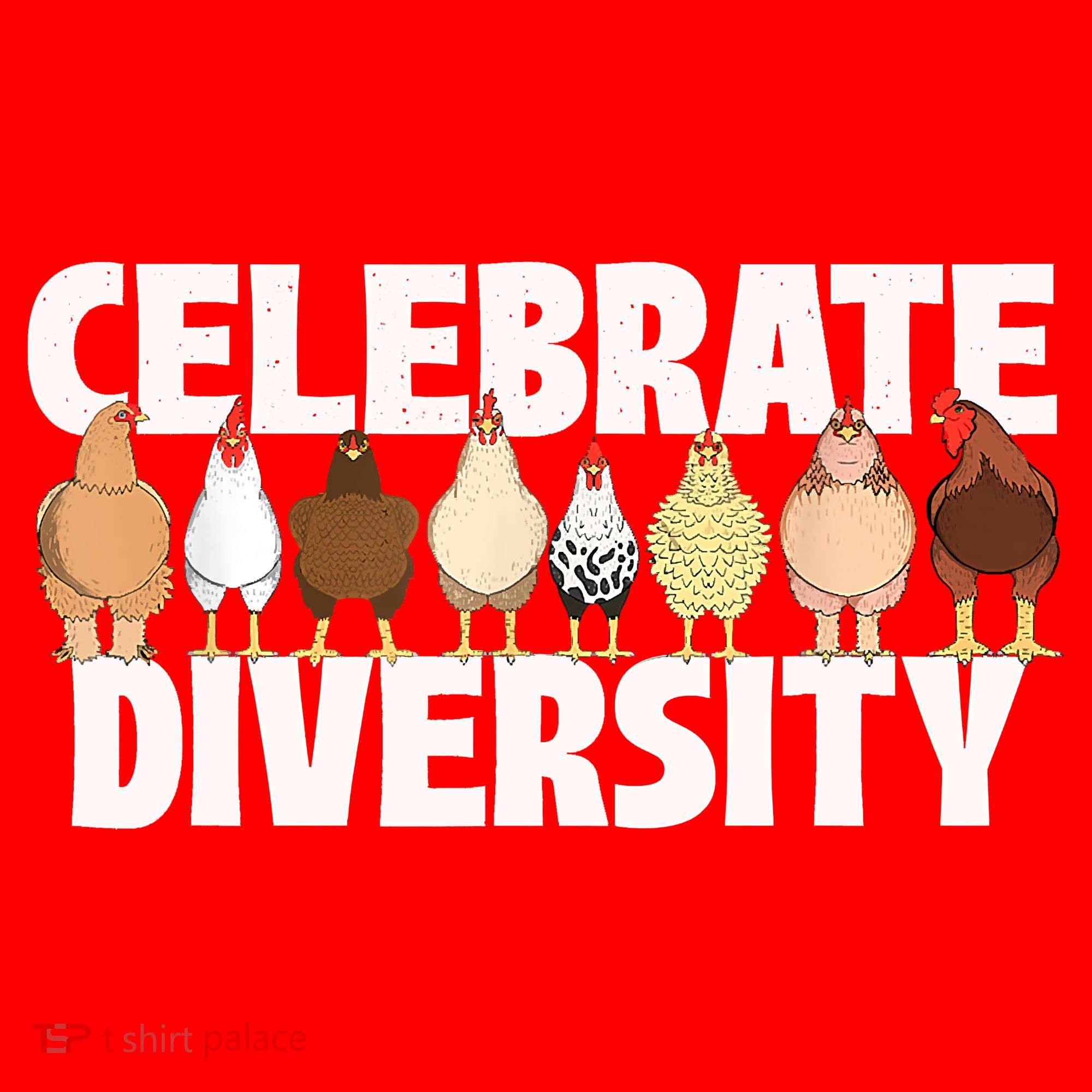 Celebrate Diversity Chicken Lover Farmyard Animal Lover Santa Hat