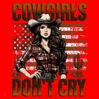 Cowgirls DonT Cry Santa Hat thumb 1