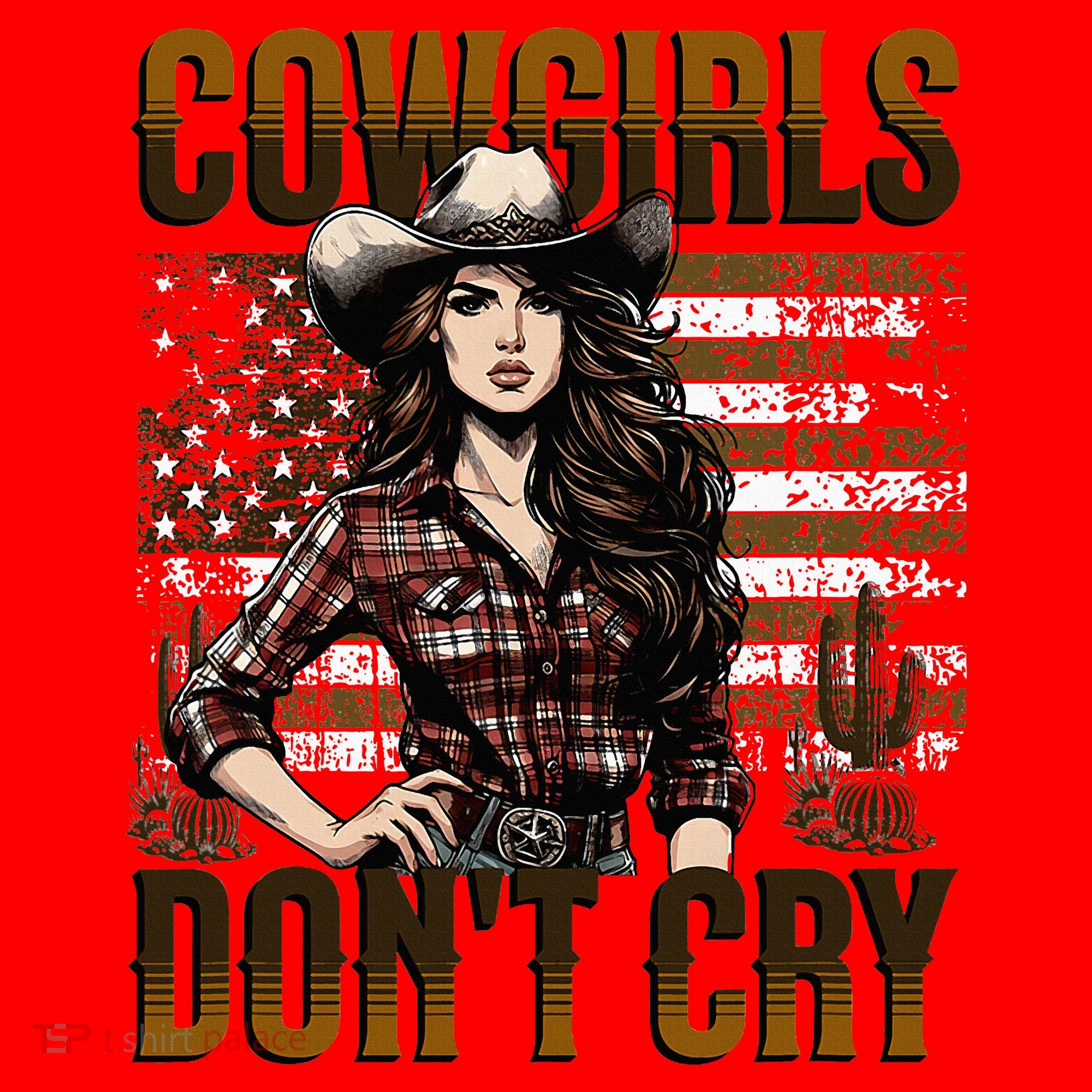 Cowgirls DonT Cry Santa Hat