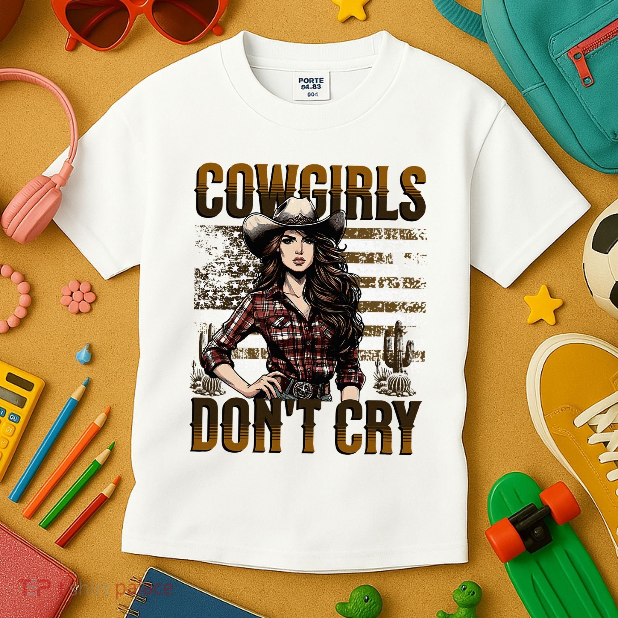Cowgirls DonT Cry Kids T-Shirt