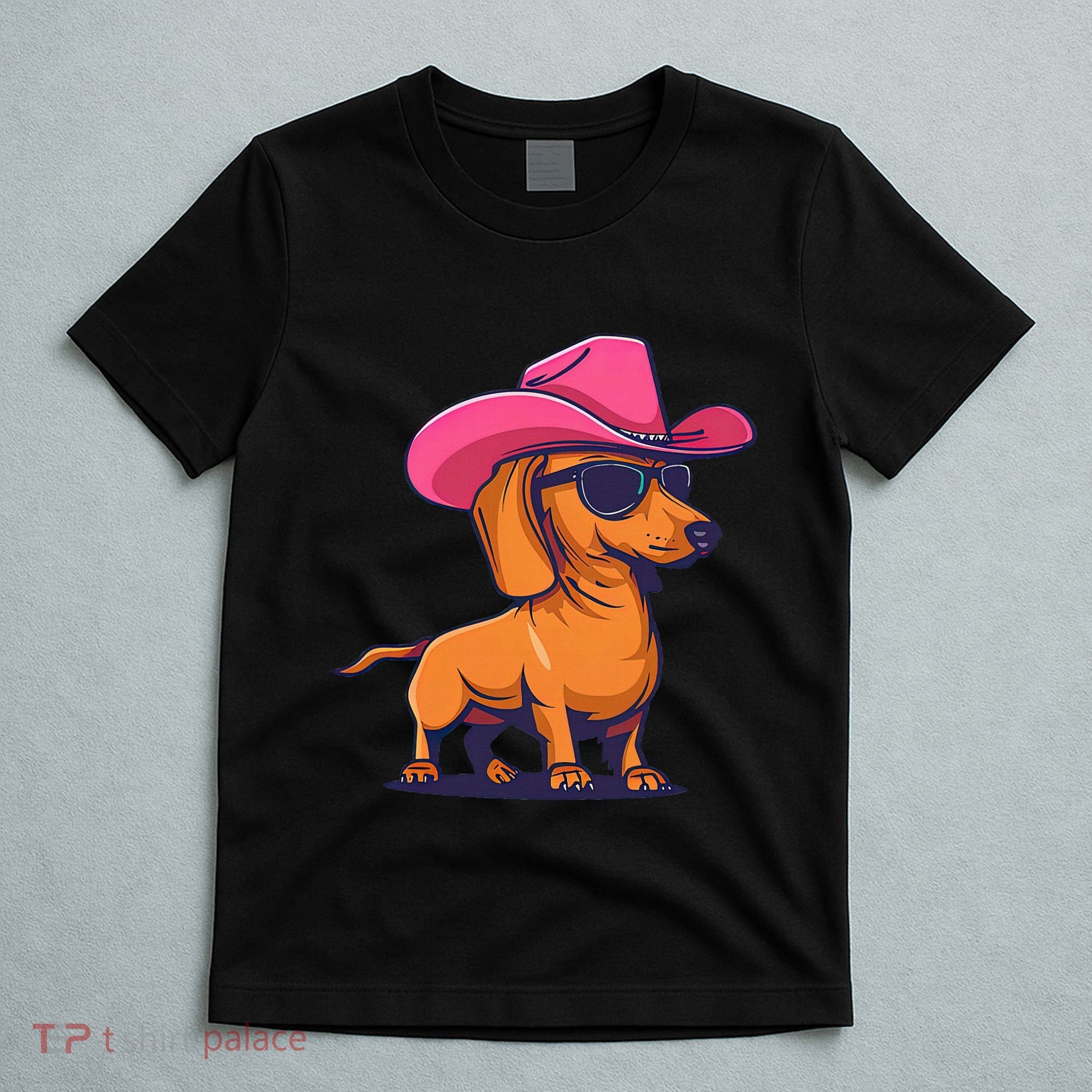 Cute Dachshund Cowboy Hat Wiener Sausage Dog Puppy T-Shirt