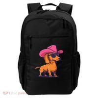 Cute Dachshund Cowboy Hat Wiener Sausage Dog Puppy Backpack thumb 0