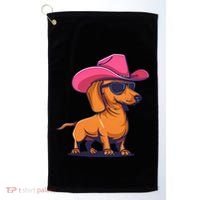 Cute Dachshund Cowboy Hat Wiener Sausage Dog Puppy Golf Towel thumb 0