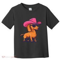Cute Dachshund Cowboy Hat Wiener Sausage Dog Puppy Toddler T-Shirt thumb 0