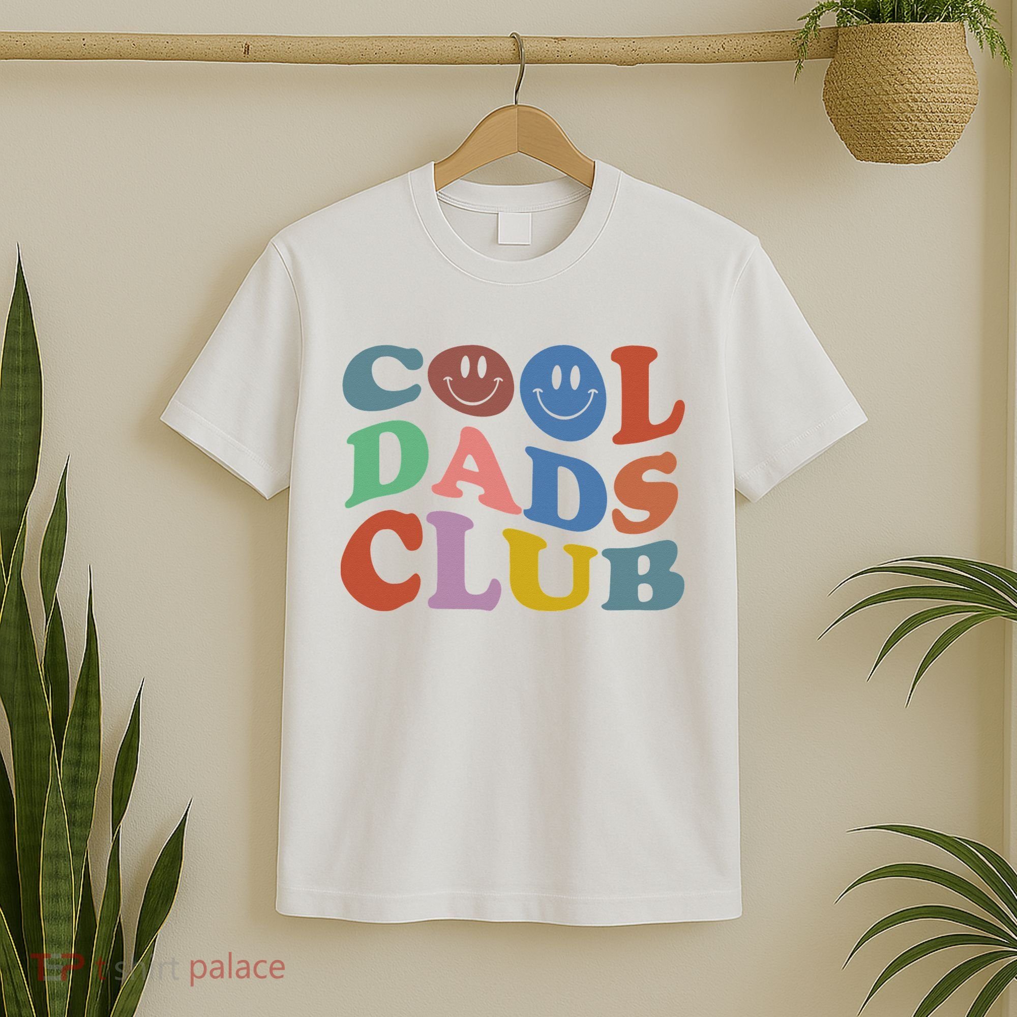 Cool Dads Club Funny Smile Colorful Father's Day T-Shirt