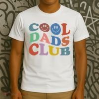 Cool Dads Club Funny Smile Colorful Father's Day T-Shirt thumb 3