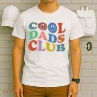 Cool Dads Club Funny Smile Colorful Father's Day T-Shirt thumb 6