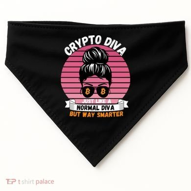 Crypto Diva, Crypto Mom, Plan B, HODL Bitcoin, Blockchain, Crypto Queen USA-Made Doggie Bandana