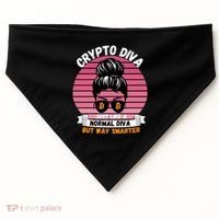 Crypto Diva, Crypto Mom, Plan B, HODL Bitcoin, Blockchain, Crypto Queen USA-Made Doggie Bandana thumb 0