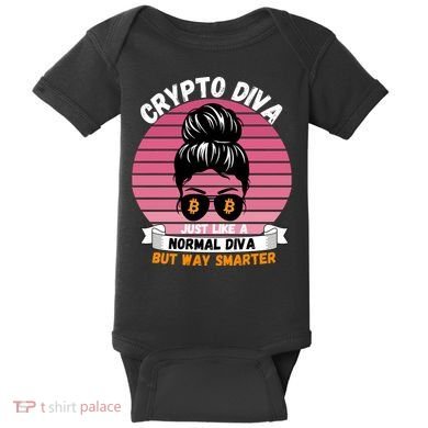 Crypto Diva, Crypto Mom, Plan B, HODL Bitcoin, Blockchain, Crypto Queen Baby Bodysuit