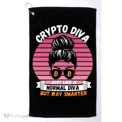 Crypto Diva, Crypto Mom, Plan B, HODL Bitcoin, Blockchain, Crypto Queen Golf Towel
