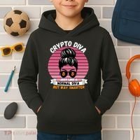 Crypto Diva, Crypto Mom, Plan B, HODL Bitcoin, Blockchain, Crypto Queen Kids Hoodie thumb 2