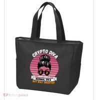 Crypto Diva, Crypto Mom, Plan B, HODL Bitcoin, Blockchain, Crypto Queen Tote Bag thumb 3