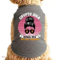 Crypto Diva, Crypto Mom, Plan B, HODL Bitcoin, Blockchain, Crypto Queen Doggie Tank thumb 0