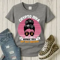 Crypto Diva, Crypto Mom, Plan B, HODL Bitcoin, Blockchain, Crypto Queen Women's T-Shirt thumb 3