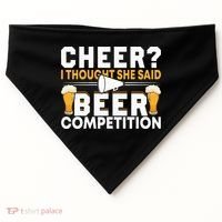Cheer Dad Cheerleader I Thought She Said Beer Competition USA-Made Doggie Bandana thumb 0