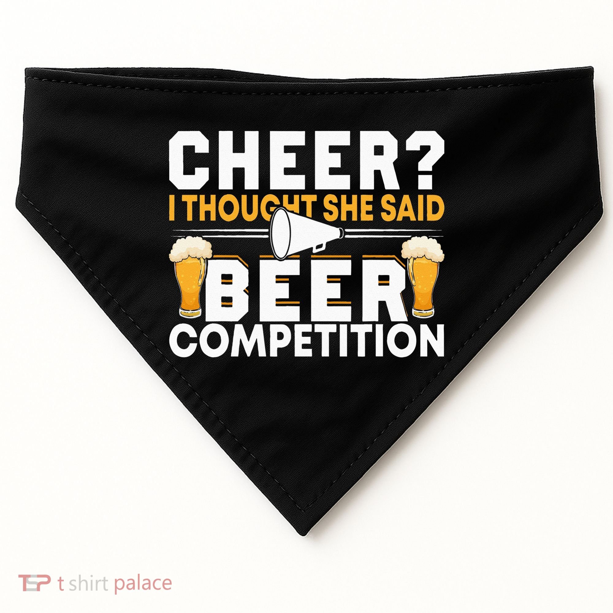 Cheer Dad Cheerleader I Thought She Said Beer Competition USA-Made Doggie Bandana