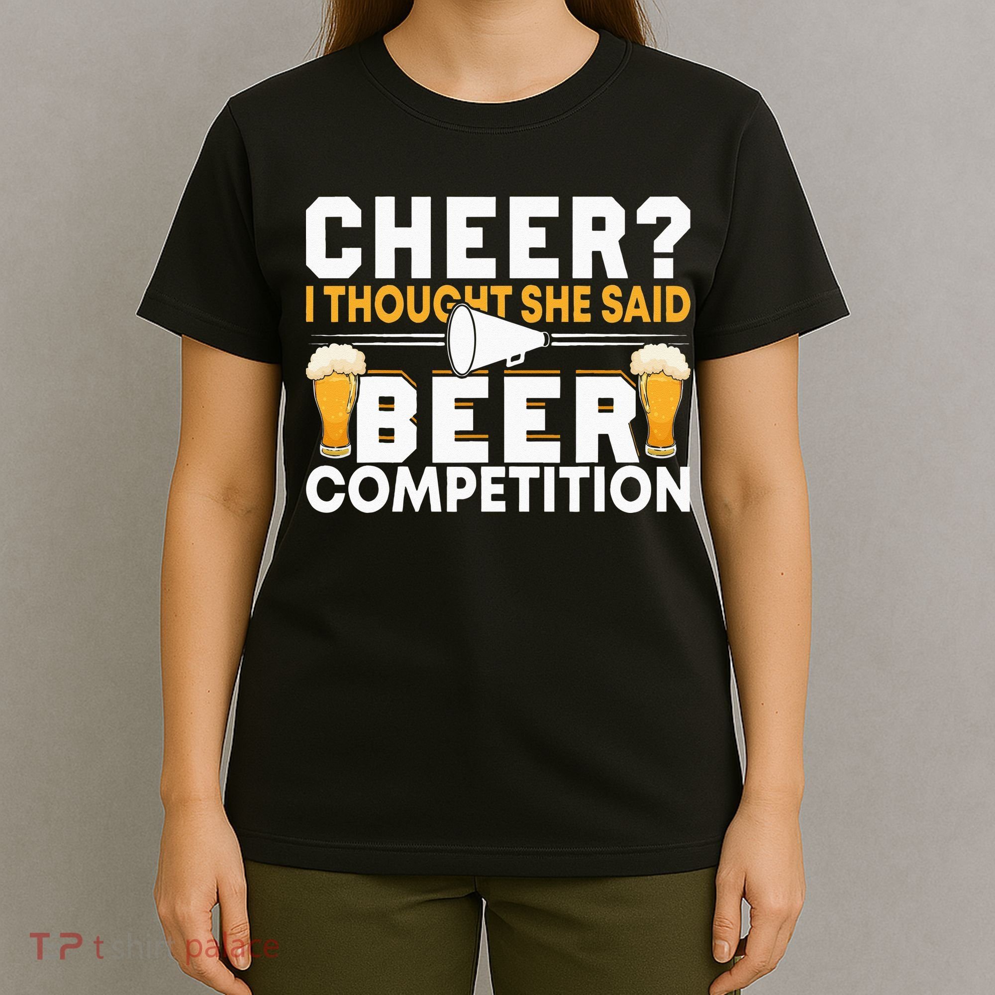 Cheer Dad Cheerleader I Thought She Said Beer Competition T-Shirt