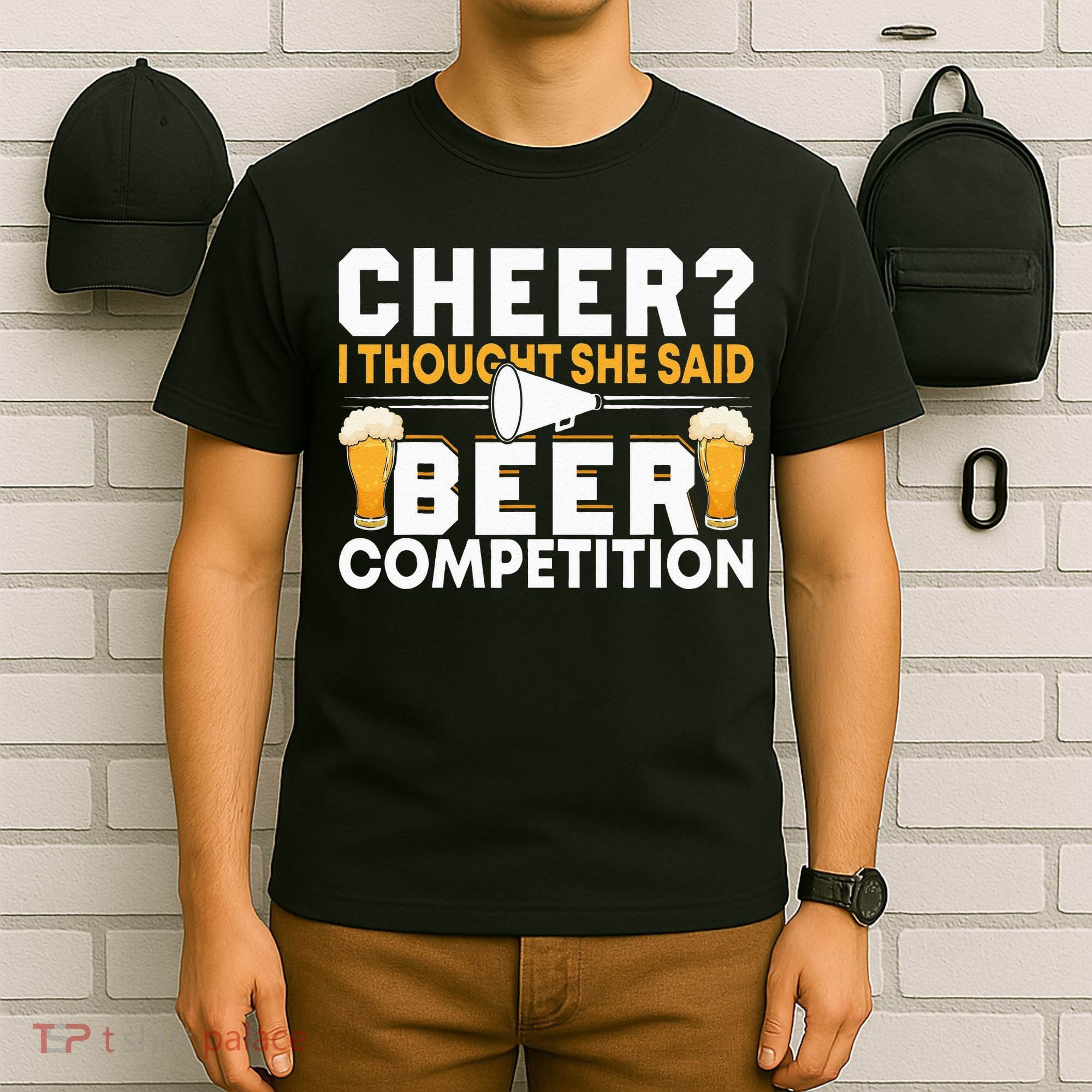 Cheer Dad Cheerleader I Thought She Said Beer Competition T-Shirt