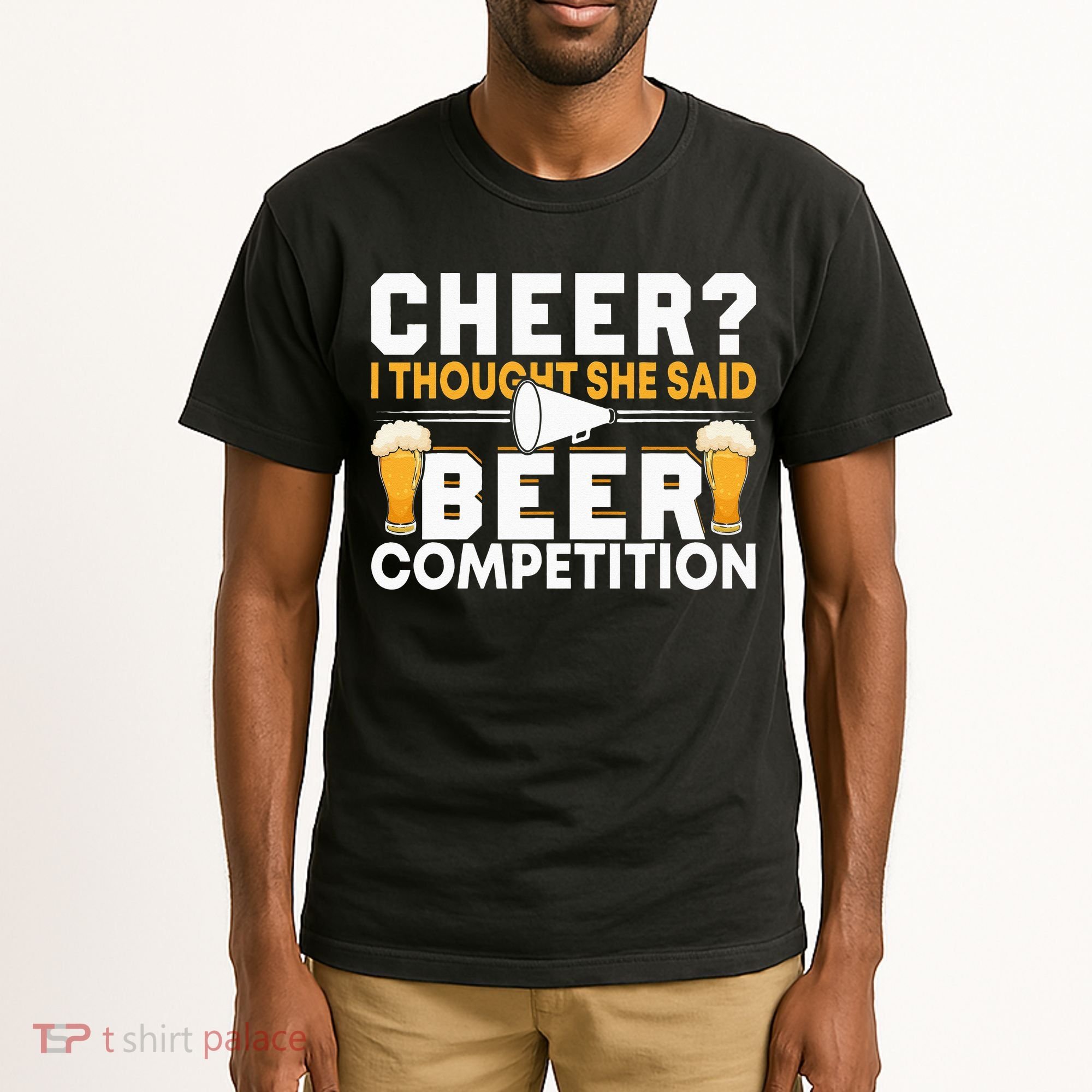 Cheer Dad Cheerleader I Thought She Said Beer Competition Tall T-Shirt