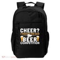 Cheer Dad Cheerleader I Thought She Said Beer Competition Backpack thumb 0