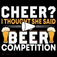 Cheer Dad Cheerleader I Thought She Said Beer Competition Mousepad thumb 1