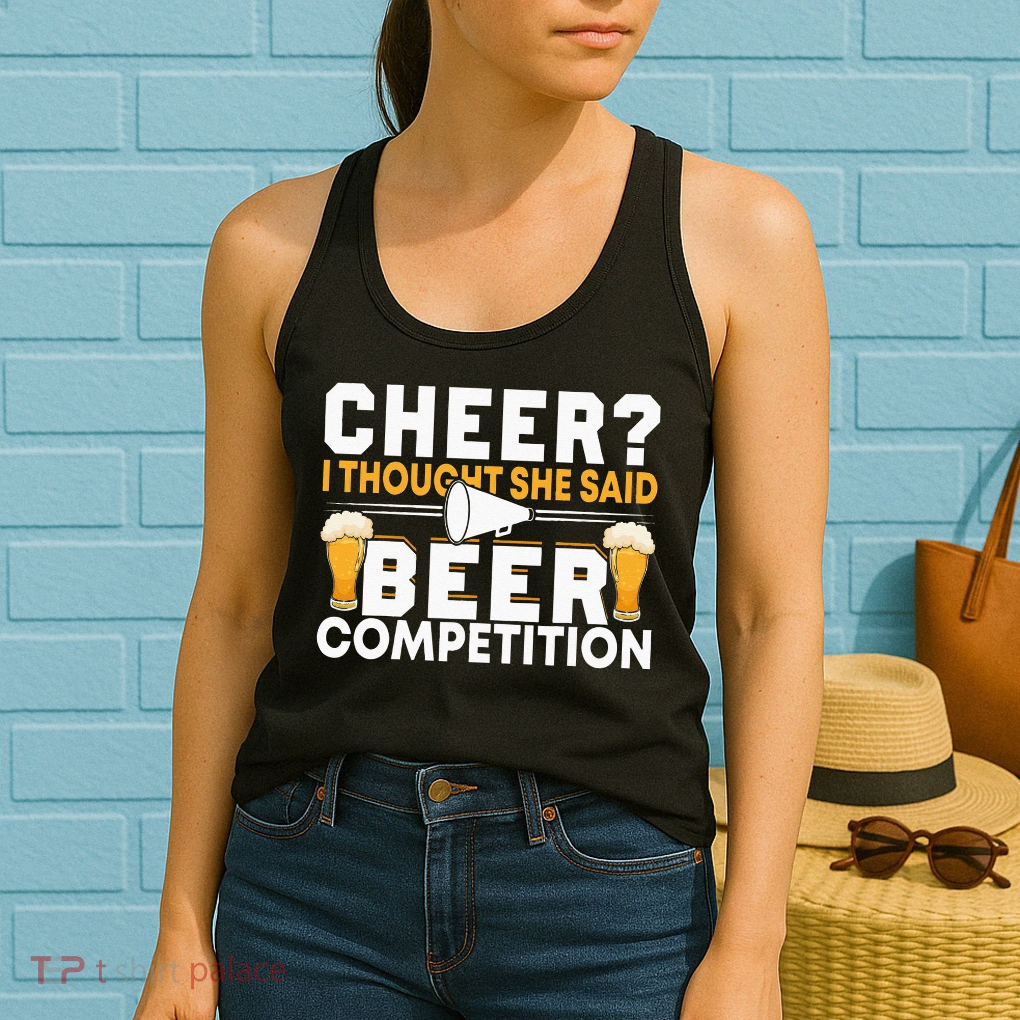 Cheer Dad Cheerleader I Thought She Said Beer Competition Women's Tank Top