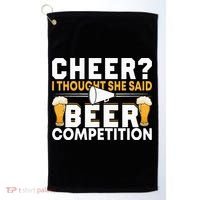 Cheer Dad Cheerleader I Thought She Said Beer Competition Golf Towel thumb 0