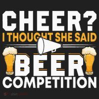 Cheer Dad Cheerleader I Thought She Said Beer Competition Golf Towel thumb 3