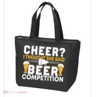 Cheer Dad Cheerleader I Thought She Said Beer Competition Tote Bag thumb 3