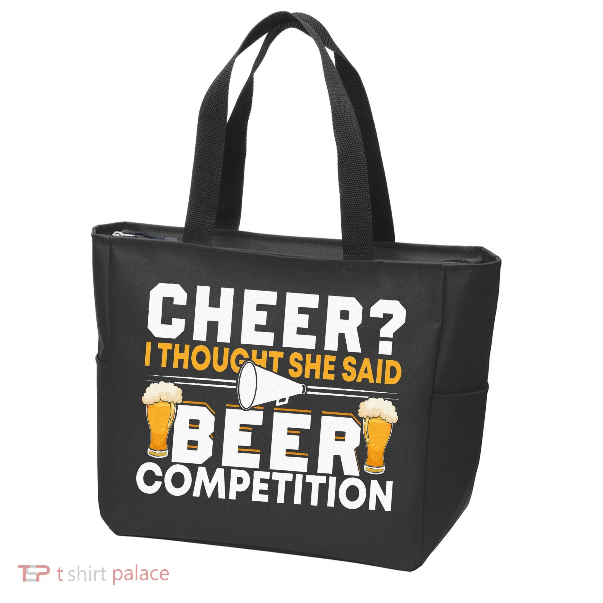 Cheer Dad Cheerleader I Thought She Said Beer Competition Tote Bag