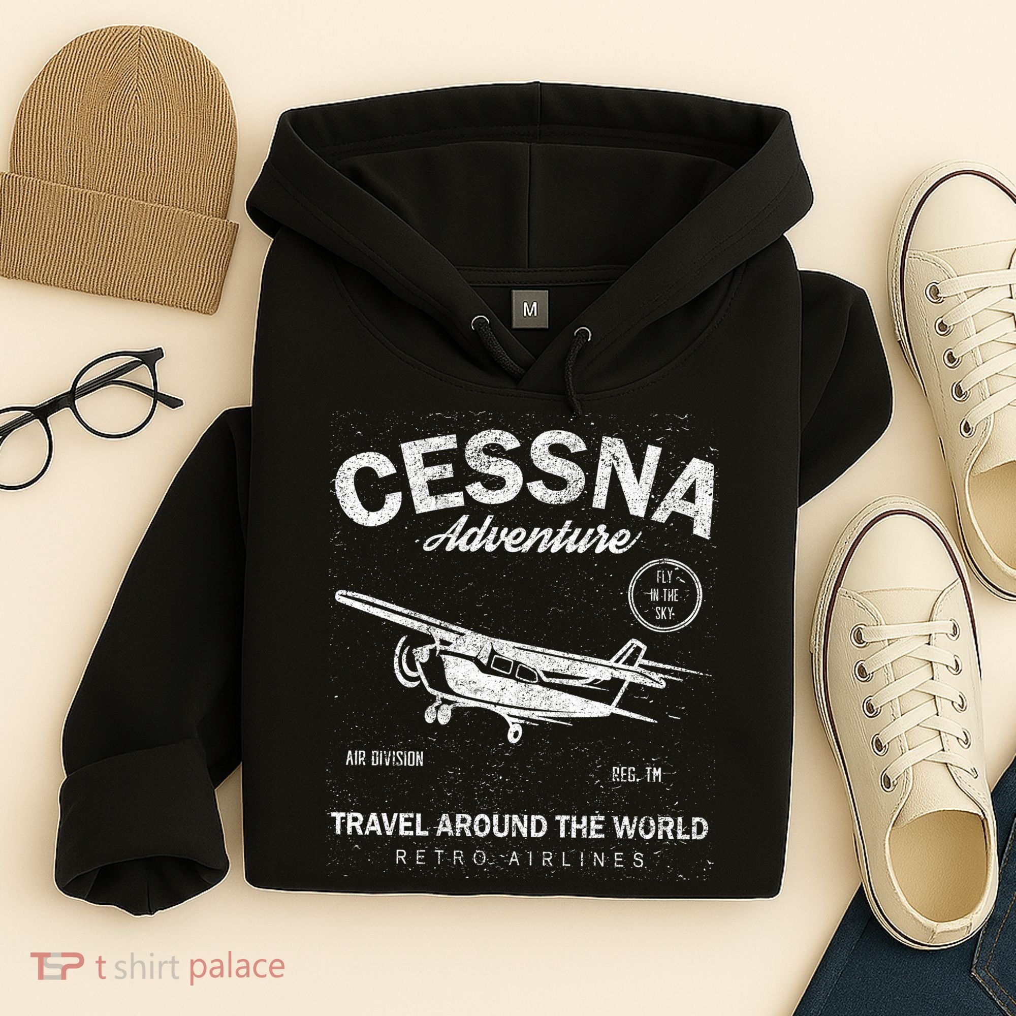 Cessna Distressed Hoodie
