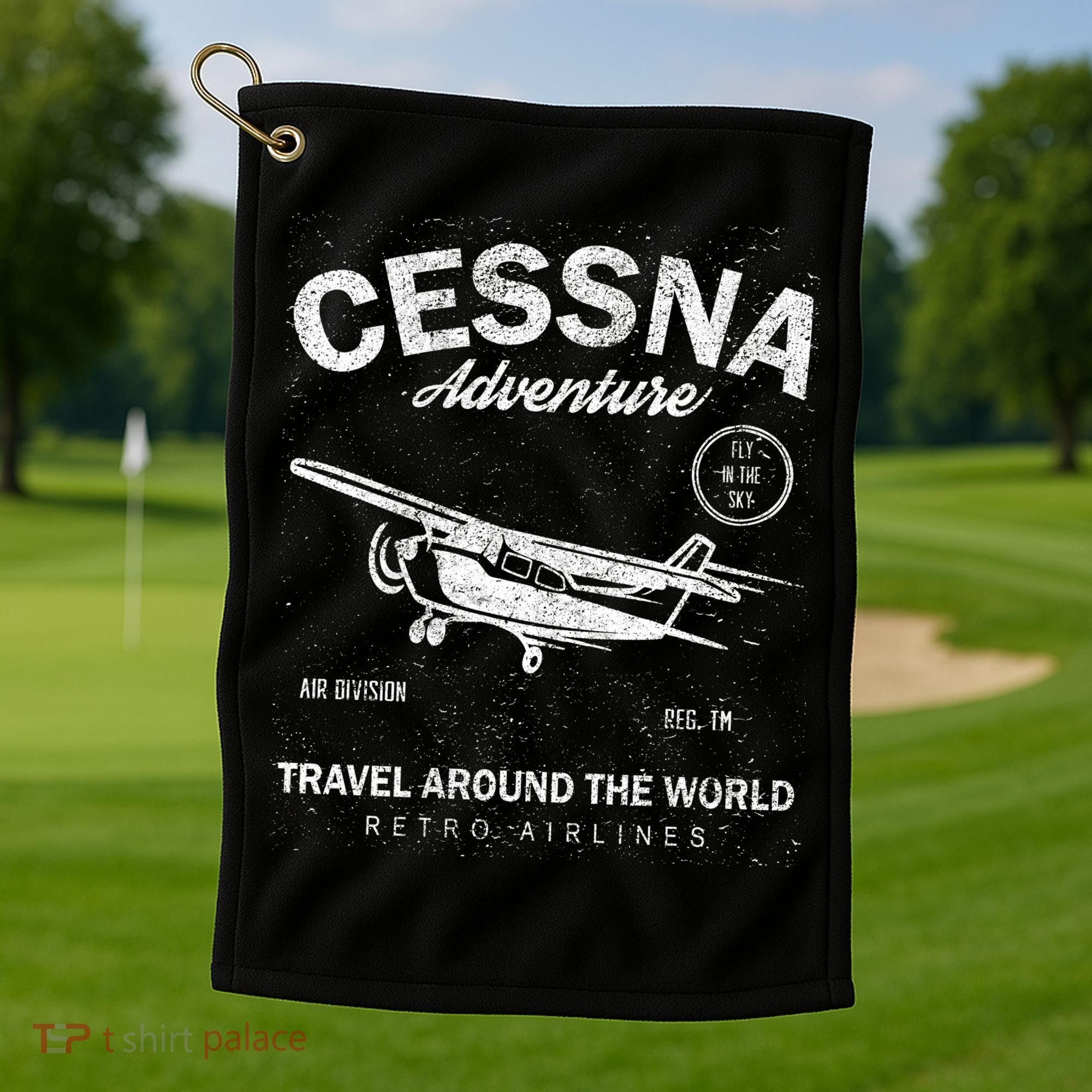 Cessna Distressed Golf Towel