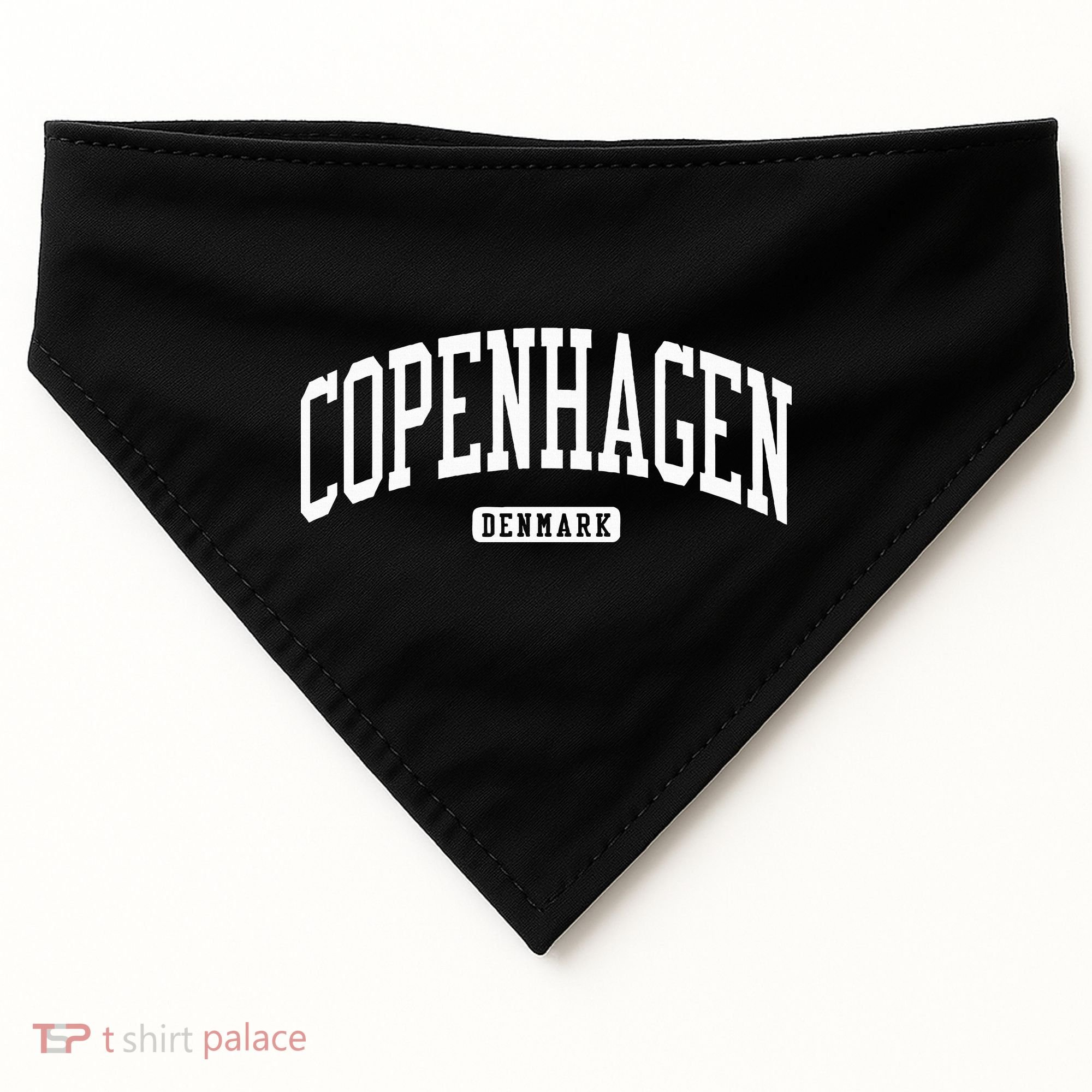 Copenhagen Denmark College University Style USA-Made Doggie Bandana