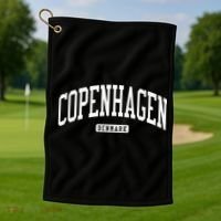 Copenhagen Denmark College University Style Golf Towel thumb 1