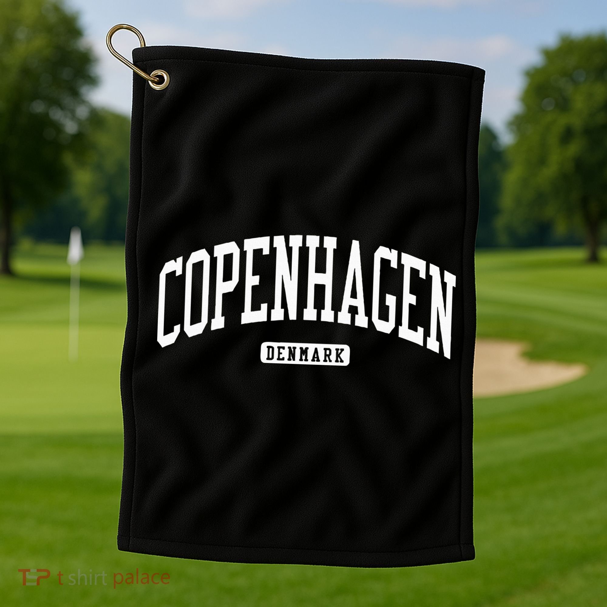 Copenhagen Denmark College University Style Golf Towel