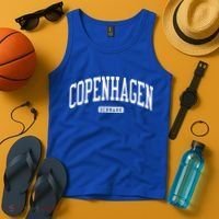 Copenhagen Denmark College University Style Tank Top thumb 4