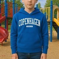 Copenhagen Denmark College University Style Kids Hoodie thumb 2