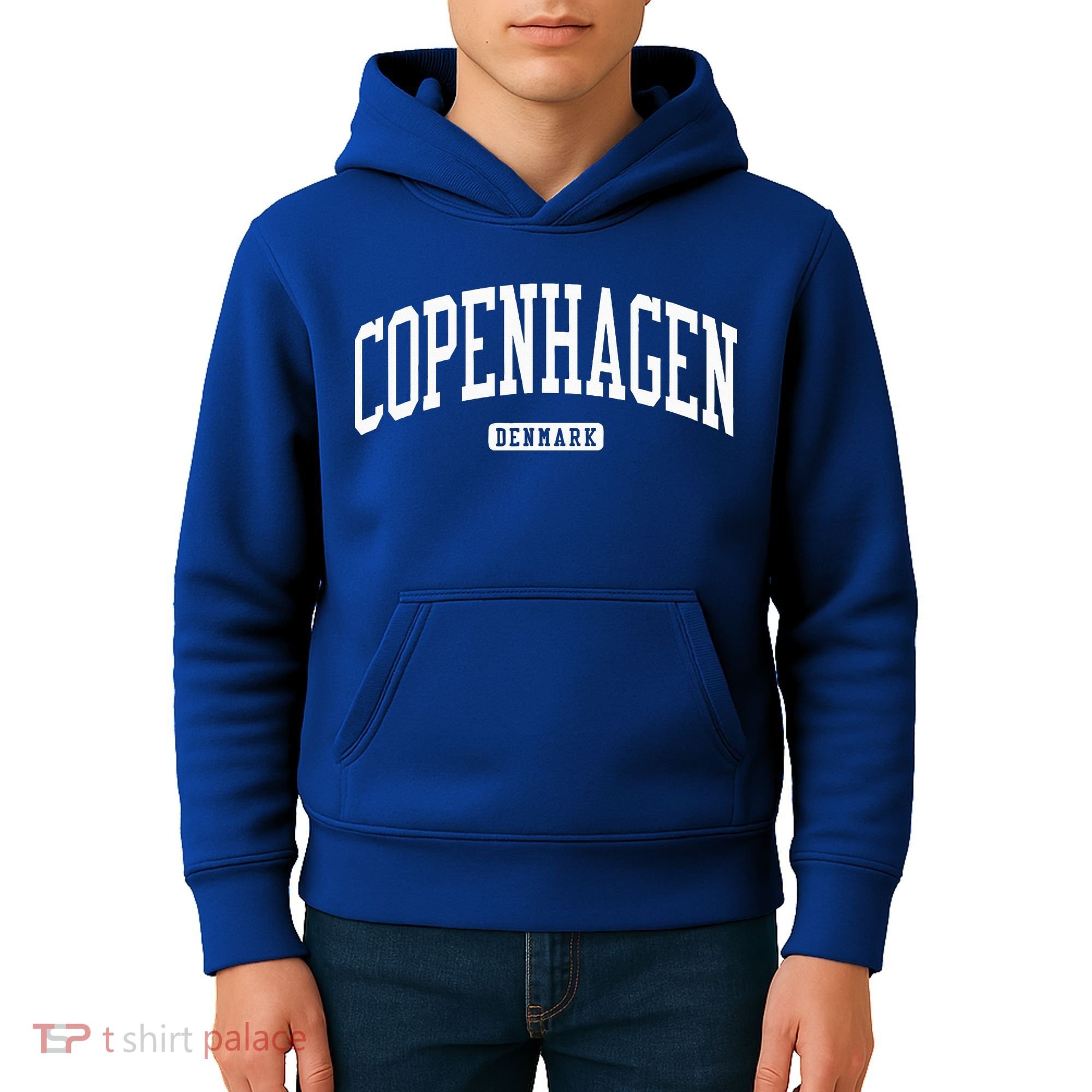 Copenhagen Denmark College University Style Kids Hoodie