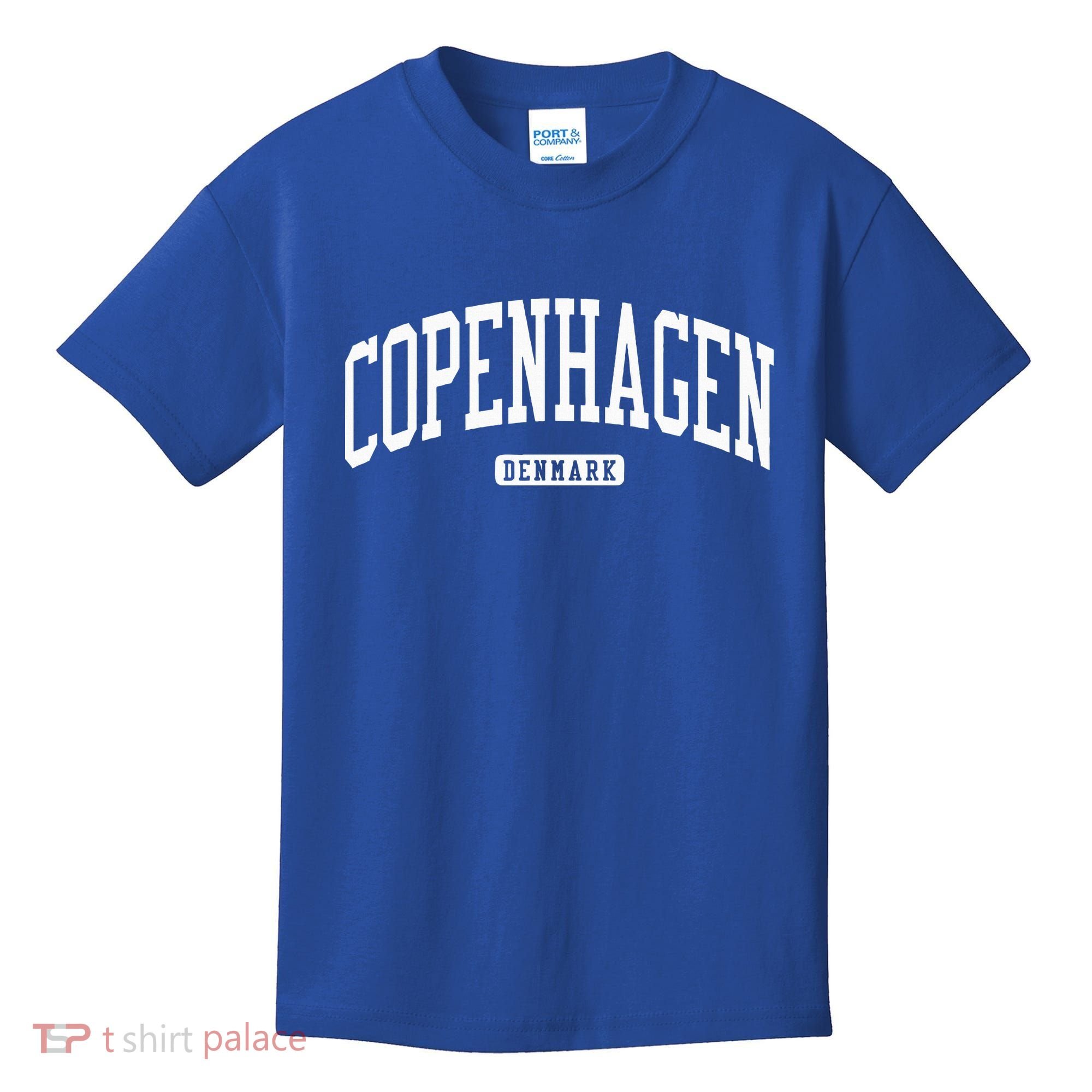 Copenhagen Denmark College University Style Kids T-Shirt